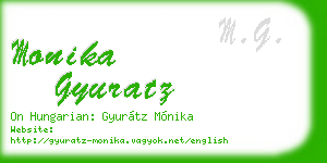 monika gyuratz business card